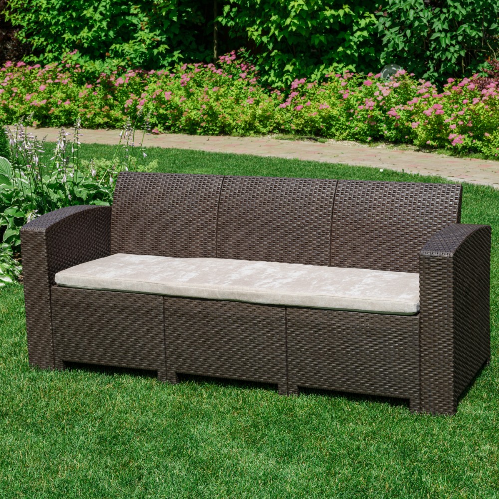 Трехместный диван Royal Family LANA LUX коричневый 1